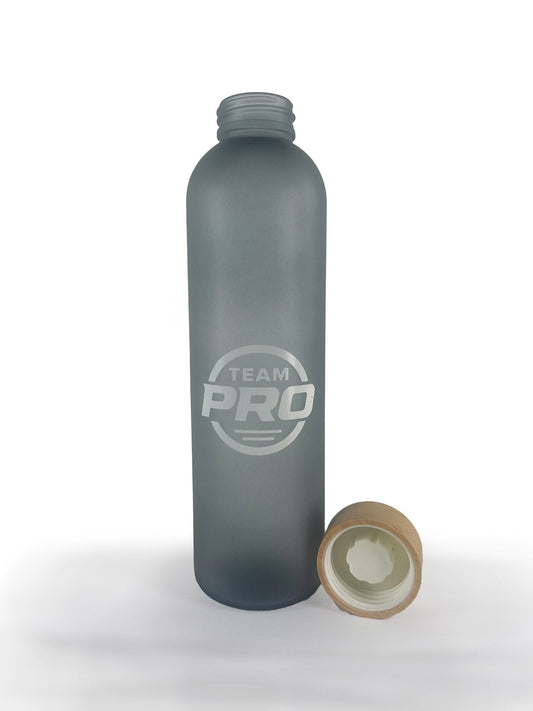 Team PRO Glass Water Bottle